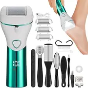 Callus Remover for Feet - Rechargeable Dead Skin Remover | Electric Foot Care Kit with 3 Grinding Heads for Hard Cracked Dry Dead Skin | Pedicure Kit Electric Foot Grinder | Electric Exfoliator