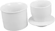 NAMOARLY Ceramic Butter Storage Jar with Lid Butter Dish with Removable Plate Keeper for Kitchen Counter Seasoning Storage Container