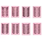 7 Pairs 3D False Eyelashes Lashes Curly False Eyelashes Wispy False Eyelashes