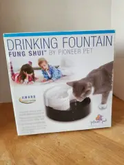 Cat Dog Pet Drinking Fountain Fung Shui Yin Yang by Pioneer Pet Black/White