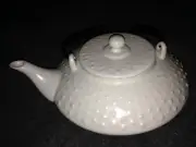 Ruskin Hobnail Teapot w Steel Handle...Tan Black White Green Grey