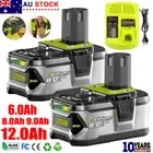 18V 12.0Ah 6.0Ah 8.0Ah Battery For Ryobi Lithium For One+ Plus P108 P117 Charger