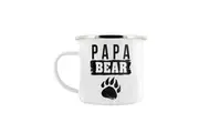 Grindstore Papa Bear Enamel Mug (White) (One Size)