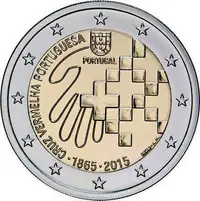 在飛比找Yahoo!奇摩拍賣優惠-2015年葡萄牙葡萄牙紅十字協會150周年2歐雙金屬紀念幣