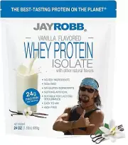 JAYROBB Whey Vanilla Isolate Protein Powder Low Carb Keto Vegetarian Gluten F...