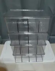 clear storage containers with lids 8 Sections Times 4 Containers