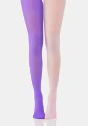 Lilac Double Take Two-Tone Sheer Tights