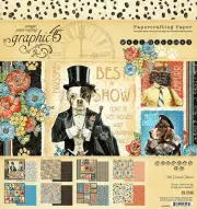 *RETIRED* Graphic45 WELL GROOMED 8x8 PAPER PAD scrapbooking (24) SHEETS
