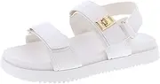 [TruFox] Women's Flat Sandals Comfort Adjustable Double Strap Slip on Molded Footbed