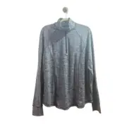 NWT Active By Old Navy Pullover Size XXL Heathered Gray Quarter-Zip Long Sleeves