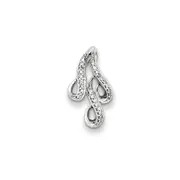 Sterling Silver 0.1ct Diamond Swirl Pendant