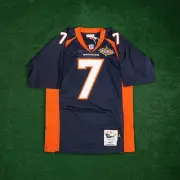 John Elway NFL 1997 Denver Broncos Mitchell & Ness Authentic Home Navy Jersey