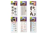 tattot - PRICE FOR 6 ASSORTED TEMPORARY TEMPORARY TATTOO METALLIC SYMBOL