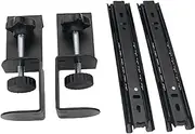 Keyboard Clamp Rail Set Slides Keyboard Drawer Tray Accessories for Sliding Keyboard Stand Slide Out Rail Extension Support for Office Desks, Normal Rail