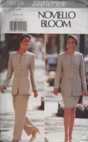 3849 BUTTERICK MISSES' JACKET, SKIRT & PANTS SIZE 12-16