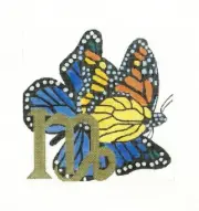 Melissa Prince M for Monarch Butterfly Handpainted Needlepoint Canvas
