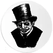 Creepy Man In A Top Hat - 100 Pack Circle Stickers 3 Inch - Halloween Gothic