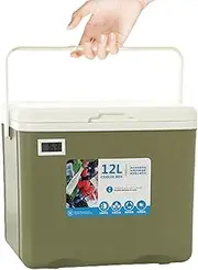 Portable Cool Box - Insulated Box for Car, 12L Insulated Car Storage Box, Durable Cooler, Self-Propelled Travel Food Box with Handle for Juice, Drinks, Breast Milk, Seafood