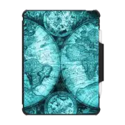 iPad Pro 12.9-inch (5th/6th gen) Impact Folio Case Antique World Map by Nature Magick - Teal Turquoise
