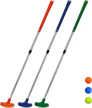 [Liliful] 3 Pack Golf Putter for Men and Women Adjustable Length Golf Putters with 3 Golf Balls Two Way Mini Golf Putter Set for Right or Left Handed Children Teenagers Junior Practice