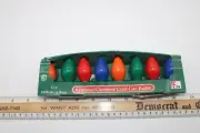 Vintage 8 K-Mart C-7 1/2 Cool-Lite Multicolor Indoor/Outdoor 5 Watt Bulbs R1D5