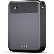 ZLOS 20000mAh 35W Power Bank with Built-in Lightning & USB-C Cables, Lightweight Portable Charger, Advanced Heat Dissipation, and Compact Design for iPhone, iPad, MacBook, and More