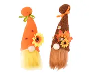 C283 2PCS Christmas Faceless Rudolph Doll Cute Dwarf Doll Plush Doll Decoration Window Home Desktop Decoration