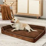 Pawz Orthopedic Dog Bed Memory Foam Cushion Cat Calming Mat Washable XXL Coffee