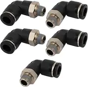 uxcell 1/8BSP Thread Pneumatic Quick Couplers Push in Fittings 5pcs for 8mm Dia Pipe