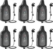 Football Soccer Judge Referee Mesh Bluetooth Intercom Headset Headphone 6 Pack