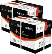 Vignette Stationery 2X Carton A4 Printing Copy Paper, 80GSM, 5000 Sheets, 10 Reams, 500 Sheets per Ream, White for Fast Printing 125 Sheets Per Minute Easy Go Through Printer
