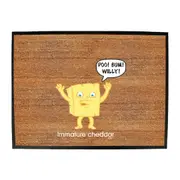 Immature Chedder - Funny Novelty Doormat Man Cave Floor mat