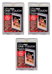 (3 PACK) Ultra Pro One Touch Magnetic Trading Card Holder 23pt Thinner Size