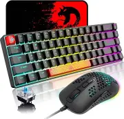 60% Gaming Keyboard and Mouse Portable Compact Mini Mechanical Keyboard Windows