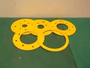 4" router/sanding mount plate ring set 5 piece Steel Yellow