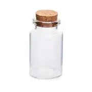 Glass Bottle Clear Jar Cylinder Cork Potion Apothecary Vial 2" 20ml Wishing 1 pc