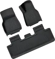 CMMCAT for Tesla Model Y 2024-2025 3D Floor Mats, Largest Coverage,Non Slip All-Weather,Durable，XPE/TPR Noise Reduction Rubber,Not Deformed-Heavy Duty / 3 Piece Set(AU RHD)
