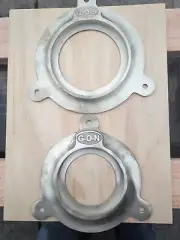 4.5" & 5.5" Roof Drain Diverter Ring/ Flange Only Cow Tongue Brass Nickel