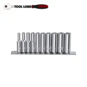 Sidchrome 10pce Torque Plus Metric 1/4"drv Deep Long Socket Set 4-13mm SCMT12230