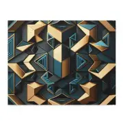 Puzzle (120, 252, 500-Piece) Futuristic Geometric Pattern Bold Modern Sleek Cool