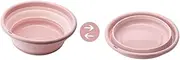 ERINGOGO Collapsible Portable Wash Basin Mini Folding Washbasin for Camping Fishing Car Washing Durable Space Saving Design Pink