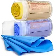 Car Drying Towel,H HOME-MART Premium Chamois Drying Cloth Shammy Towels for Car,2pk (25”x17”) Super Absorbent Reusable Chamois Towel