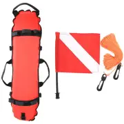 KEEP DIVING Scuba Diving Inflation Torpedo Buoy Signal Float Ball & Flag ZO