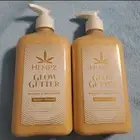 Hempz Glow Getter Herbal Body Moisturizer with Shimmer 17oz each Set of 2