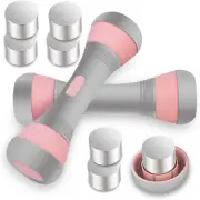Adjustable Dumbbell Set 2KG/5KG Pair,3-In-1 Weights Dumbbells Set for Women GYM