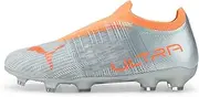 [PUMA] Ultra 3.4 FG/AG Jr Soccer (Little Kid/Big Kid) Diamond Silver/Neon Citrus 5.5 Big Kid M