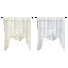 Home Short Kitchen Valances Curtain Semi Sheer Bathroom Tiers for Small Windows