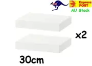 2x IKEA LAC 30x26cm White Floating Wall Shelf Ledge Book Frames Poster
