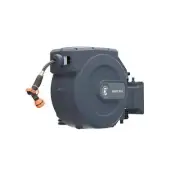 GIRAFFE TOOLS Hose Reel 1/2? to 155? Wall Mounted Garden Retractable Dark