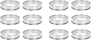 Mellisso 12 PCS Stainless Steel Muffin Tart Rings, Metal Molds Double Rolled Crumpet Circular Pastry